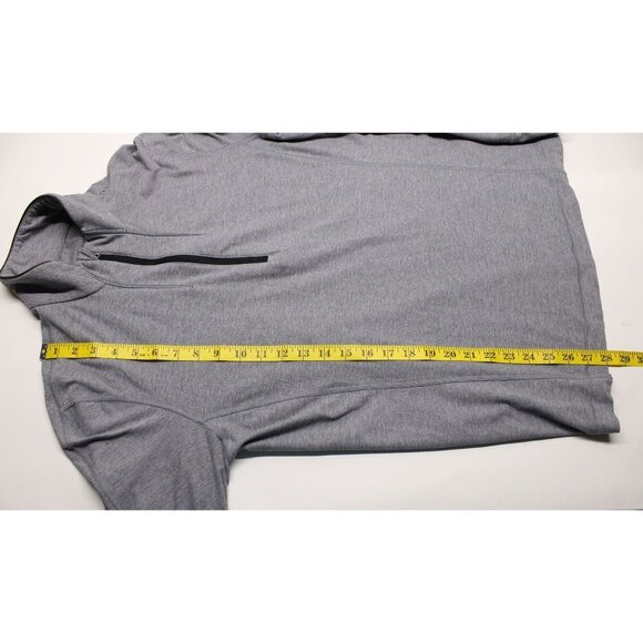 Lululemon Men's Sweat Session 1/2 Zip Silver Heathered Slate Sz L - Picture 7 of 11